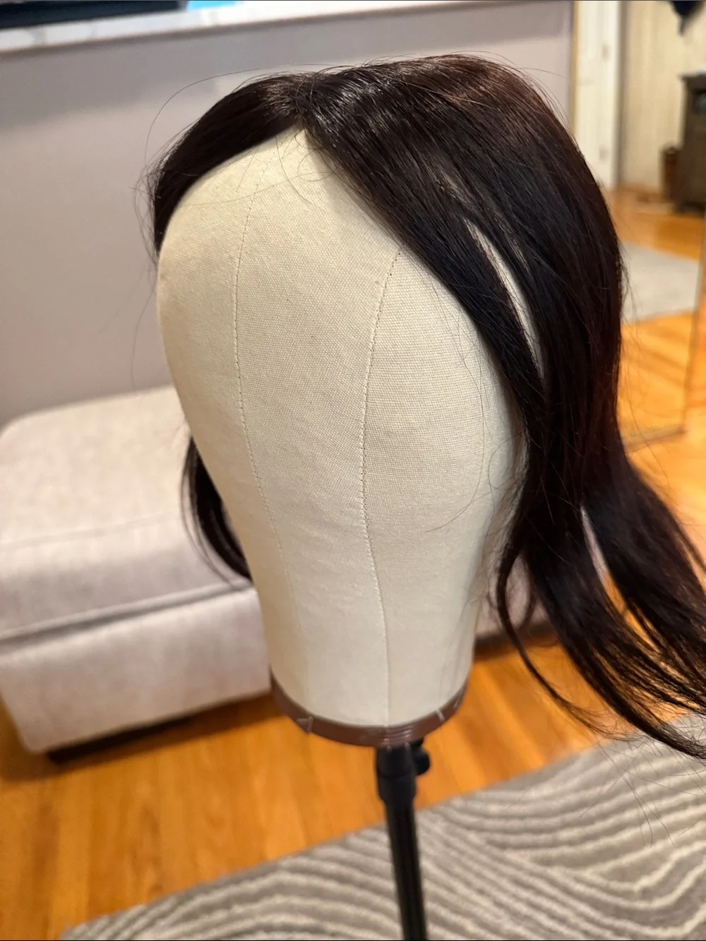 Natural Black Women's Human Hair Topper Center Part #032 - Picture 14 of 15